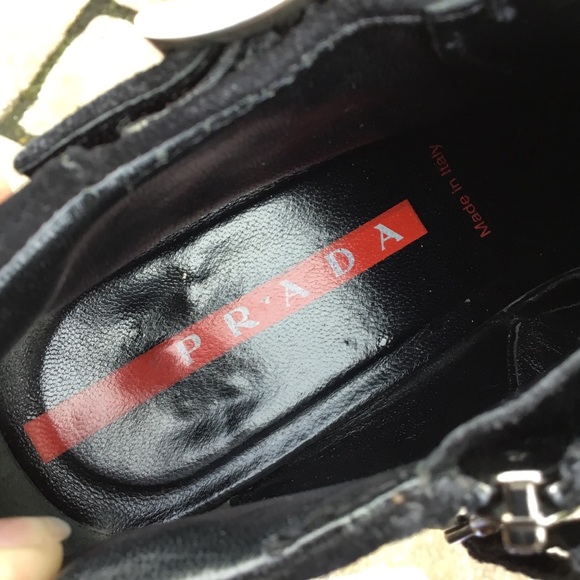 Prada Black Suede Ankle Booties - Picture 5 of 12
